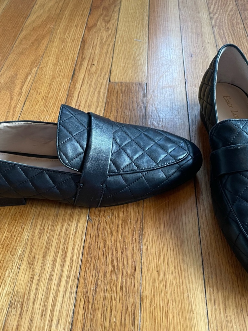 Essex Lane Tessie Quilted Black Loafers Women’s Size 10M Slip On Flats - Picture 3 of 11